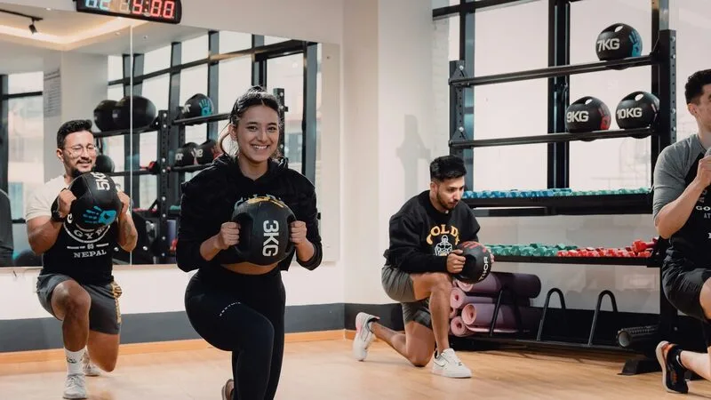 Members working through a class together